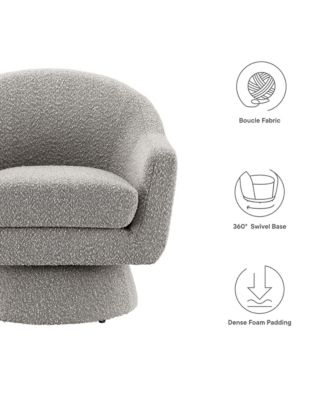 Astral Boucle Fabric Swivel Chair
