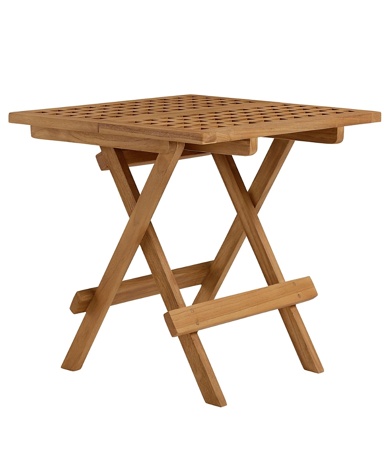 Modway Vienna Outdoor Patio Teak Wood Side Table