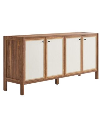 Capri 65" Wood Grain Sideboard Storage Cabinet