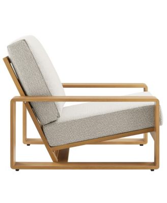 Lirienne Outdoor Patio Aluminum Faux Wood Armchairs, Set of 2