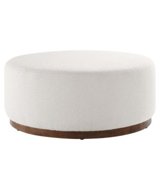 Tilden Large 38" Round Boucle Upholstered Upholstered Ottoman