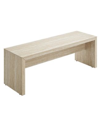 Mirella 53.5" Faux Travertine Bench