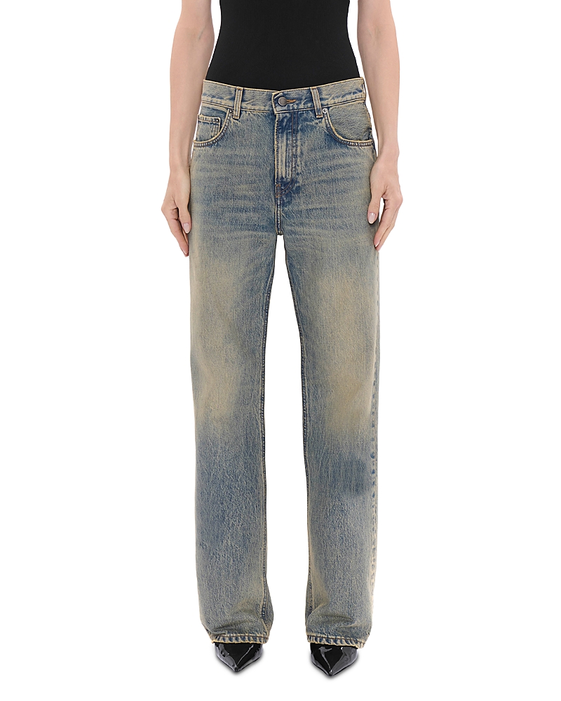 Haikure Bonnie Mid Rise Straight Jeans in Earth Blue