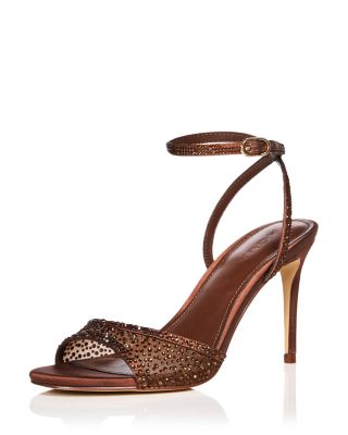 Aqua Women's — Aqua Women's Naya Embellished Mesh High Heel Sandals - Exclusive