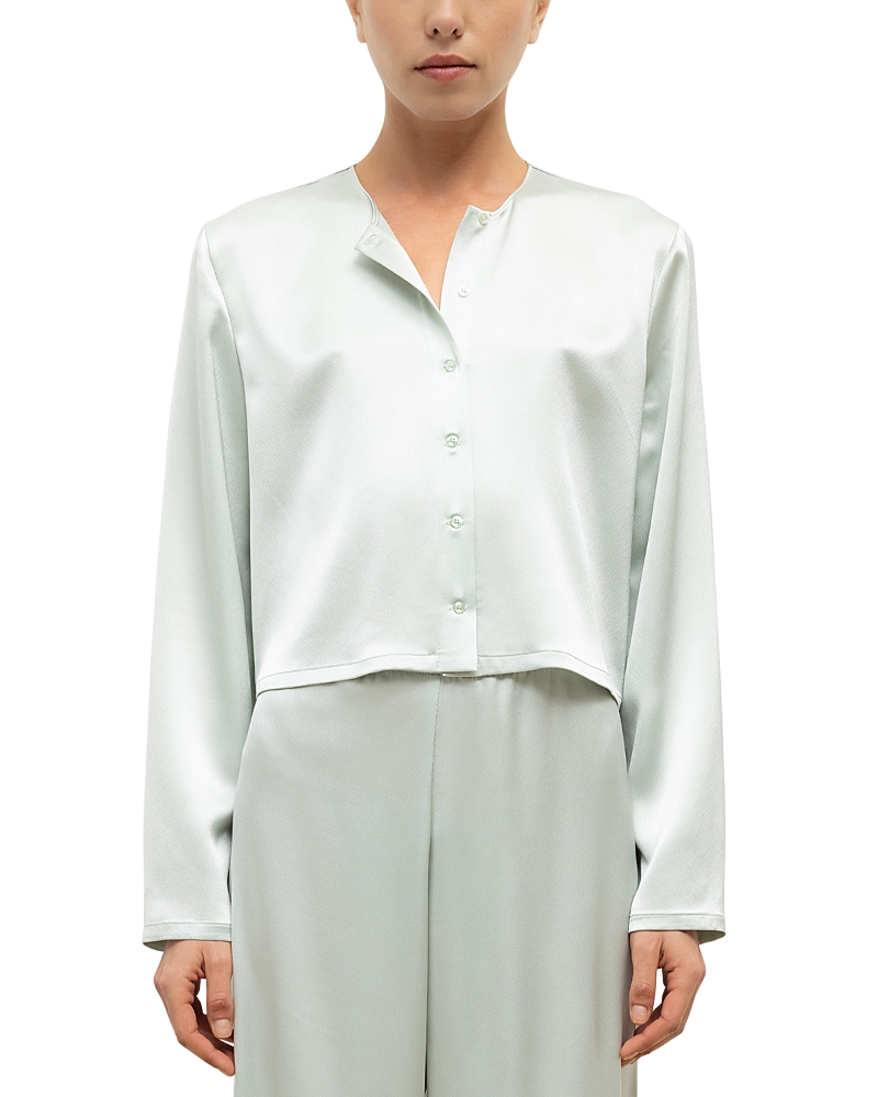 Leset Crewneck Button Front Cardigan
