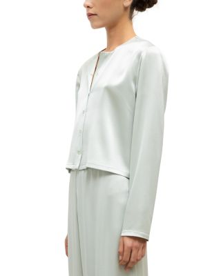 Crewneck Button Front Cardigan