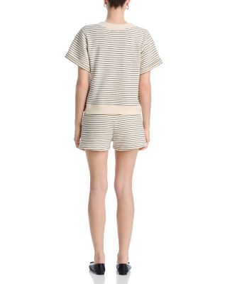 Briggs French Terry Striped Short Sleeve Sweatshirt