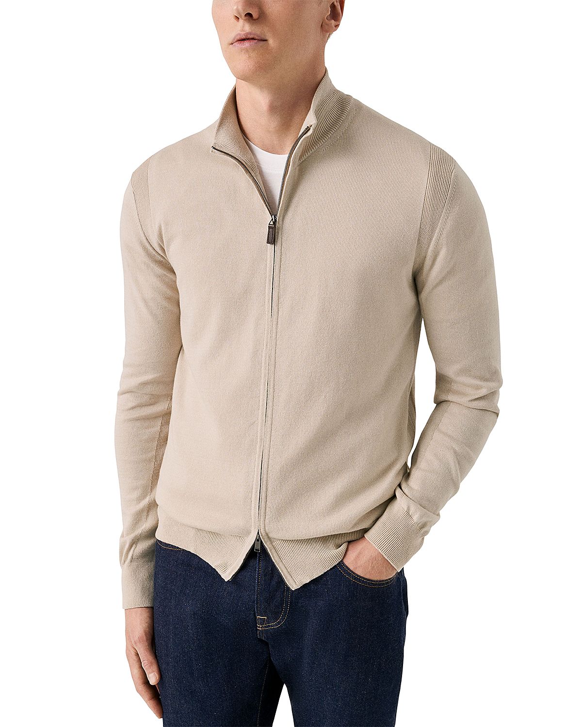 Eton Full Zip Knit Cardigan