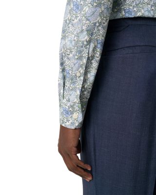 Slim Fit Floral Twill Dress Shirt