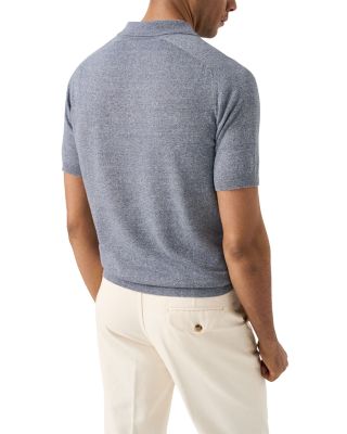 Linen Blend Knit Polo Shirt