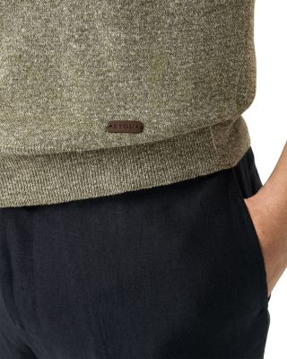 Linen Blend Knit Polo Shirt