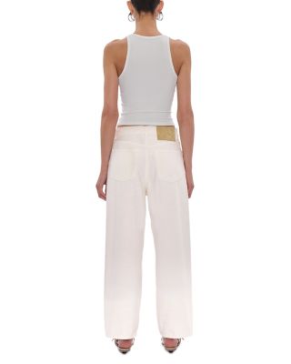 Betty Bull Straight Jeans in Off White