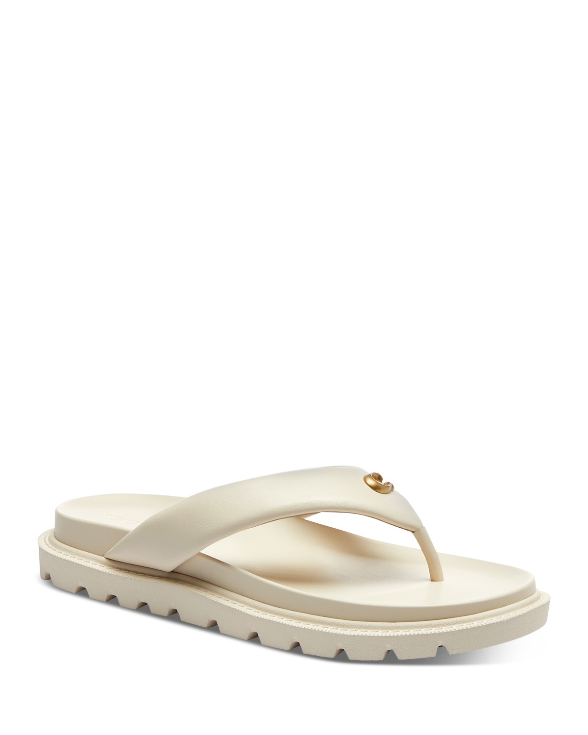 Coach Brynn Leather Thong Sandals