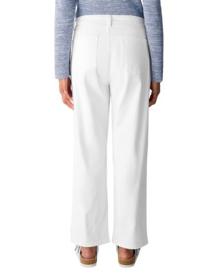 High Rise Straight Ankle Jeans in White