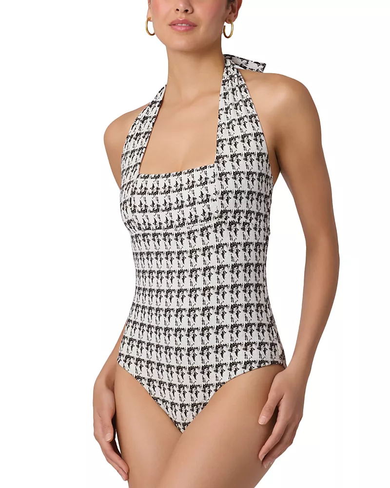Shoshanna Retro Halter One Piece Swimsuit