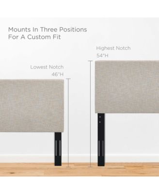 Taylor Upholstered Linen Fabric Headboard, Full/Queen