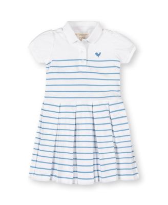  Girls' Organic Puff Sleeve Pique Polo Dress - Little Kid, Big Kid