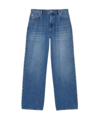  Women's Midwash Lace Trim Straight Jeans