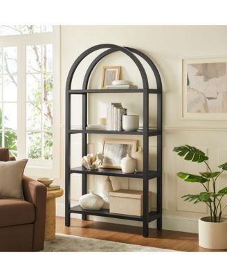  Vexley 72 Inch Large Arched Bookshelf