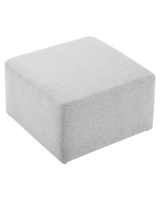  Callum Large 28" Square Woven Heathered Fabric Upholstered Ottoman