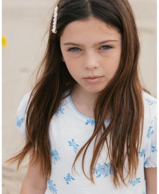 Girls' Organic Puff Sleeve Sateen Party Dress - Little Kid, Big Kid