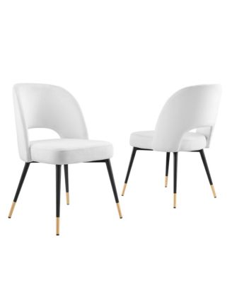  Rouse Performance Velvet Dining Side Chairs, Set of 2