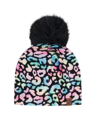 Girls' Stretch Jersey Hat Animal with Pompom - Little Kid, Big Kid