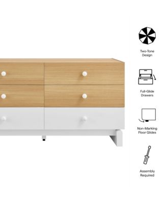  Nolia 6-Drawer Color Block Dresser