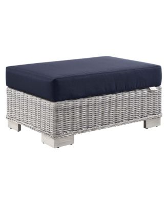  Conway Outdoor Patio Wicker Rattan Ottoman