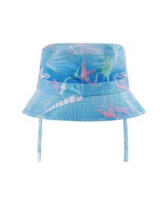 Girls' Wide Brim Beach Shell Print Beach Hat - Baby