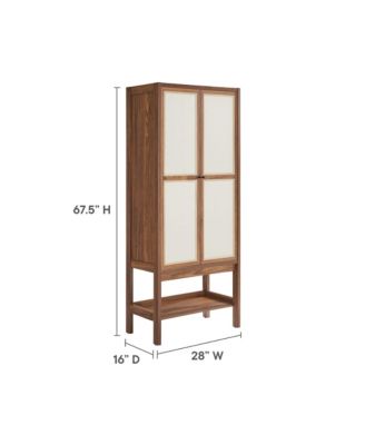  Capri Tall Wood Grain Standing Storage Cabinet