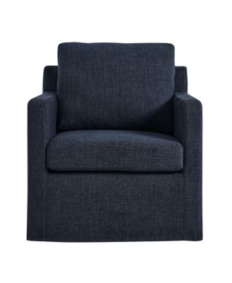  Serene Fabric Slipcovered Swivel Armchair