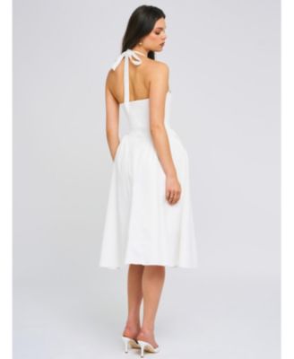  Gianna Embroidered Halter Maxi Dress