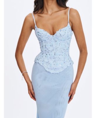  Aurielle Sweetheart Mermaid Peplum Maxi Dress