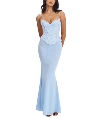  Aurielle Sweetheart Mermaid Peplum Maxi Dress