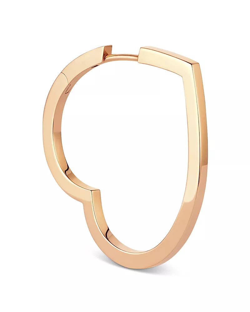 Repossi 18K Yellow Gold Antifer Large Heart Single Hoop Earring