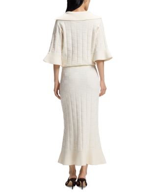 Foppy Check Texture Maxi Skirt