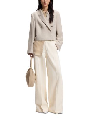 Central High Rise Wide Leg Jeans in Soft Cream - Exclusive