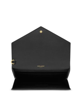 Monogram Croc Embossed Leather Clutch