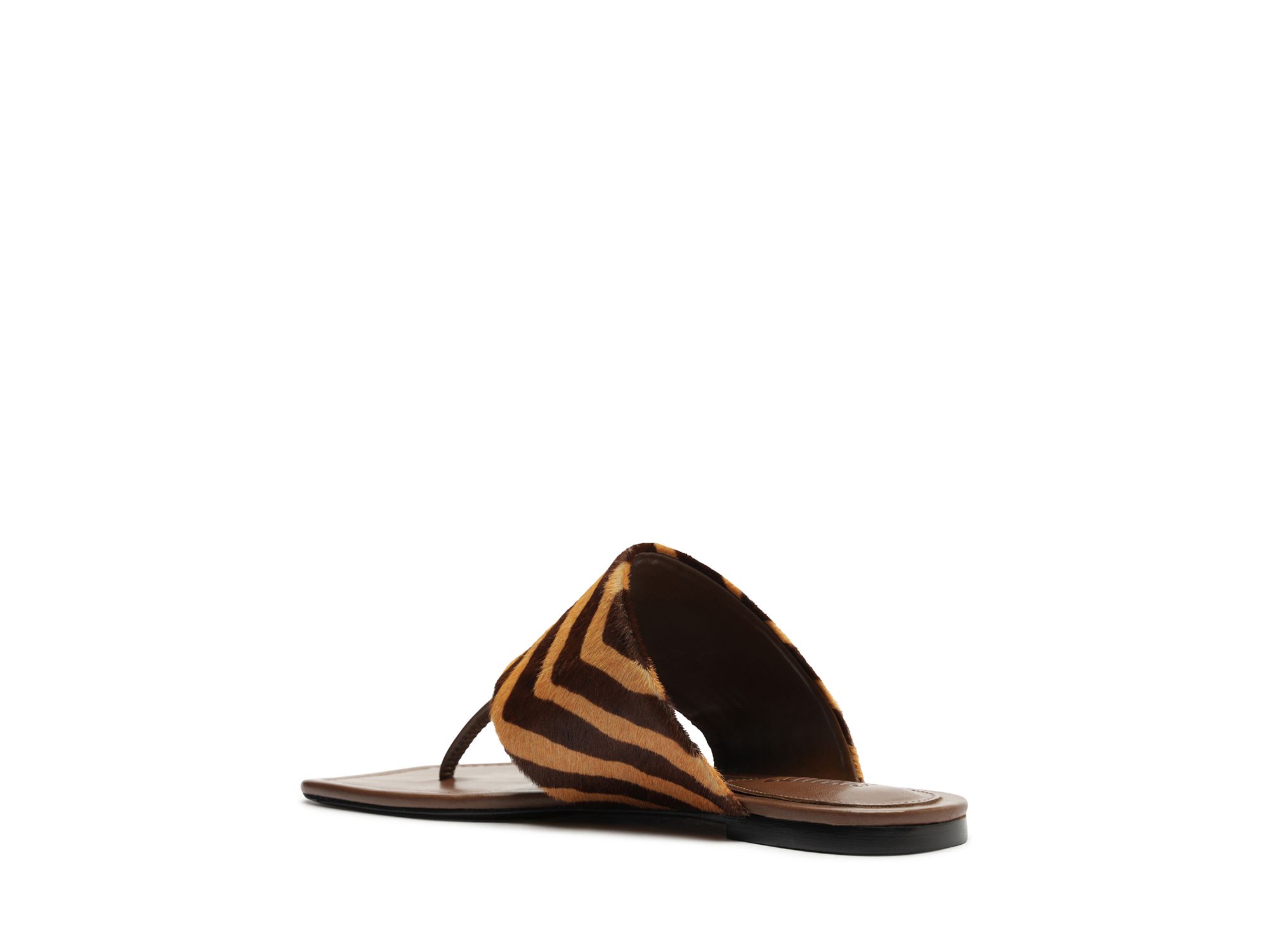 Women's Martha Animal Print Calf Hair Slide Sandals — Image 8