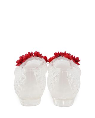 Women's Nova Sequin Flower White Jelly Shoes