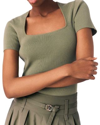 Miyo Ribbed Square Neck Sweater
