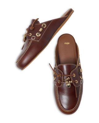 Women's Leather Boat Mules