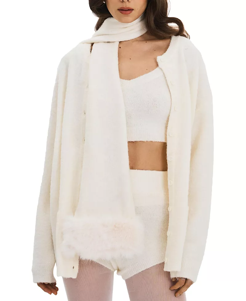 Miss Circle Selma Wool-Blend Ribbed Knit Scarf