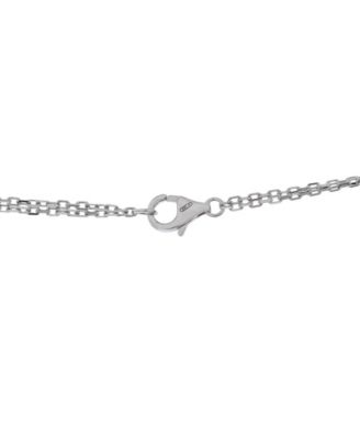  2 Diamonds Love Pendant Necklace 18K White Gold with Diamonds, 16.25"