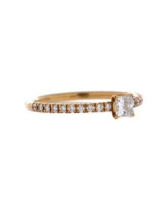  Etincelle de Cartier Ring 18K Gold with Princess Cut Diamond and Pave Diamonds