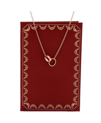  Love Interlocking Necklace 18K Rose Gold, 17.25"