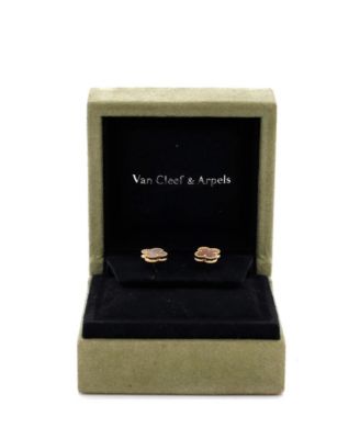  Sweet Alhambra Stud Earrings 18K Gold and Mother of Pearl