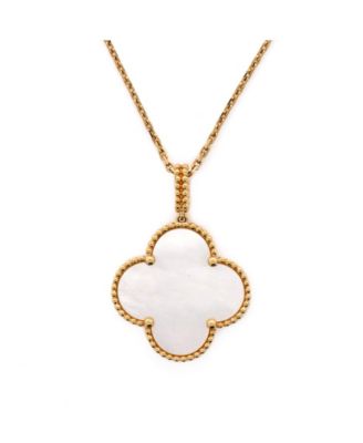  Magic Alhambra Long Necklace 18K Gold and Mother of Pearl, 35.5"