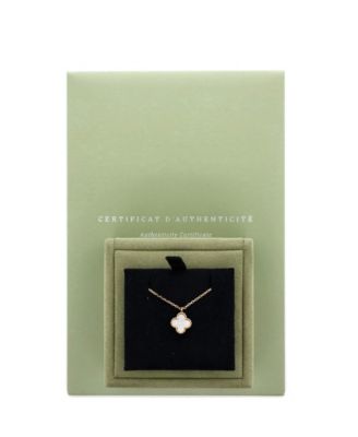  Sweet Alhambra Pendant Necklace 18K Gold and Mother of Pearl, 15.75"